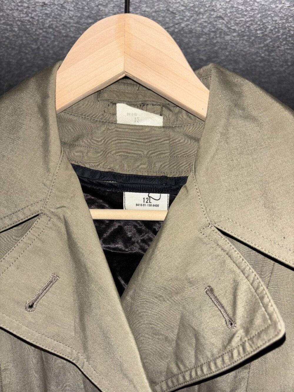 Vintage US Military Issue Women's Size 12L All-Weather Trench Coat Taupe - Picture 2 of 7